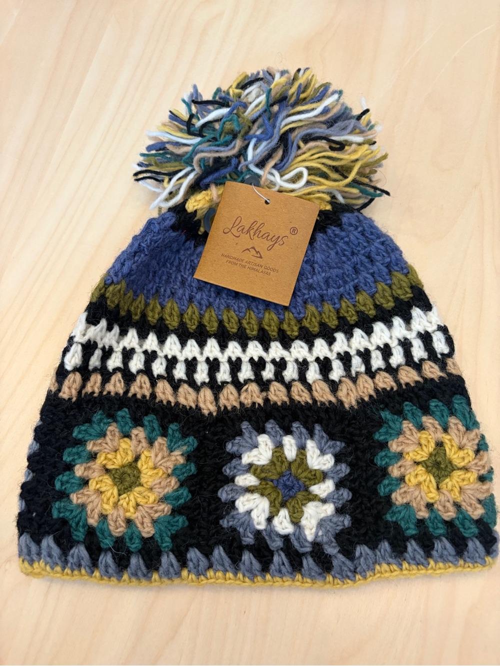Lakhays Wool Handmade Granny Square Beanie